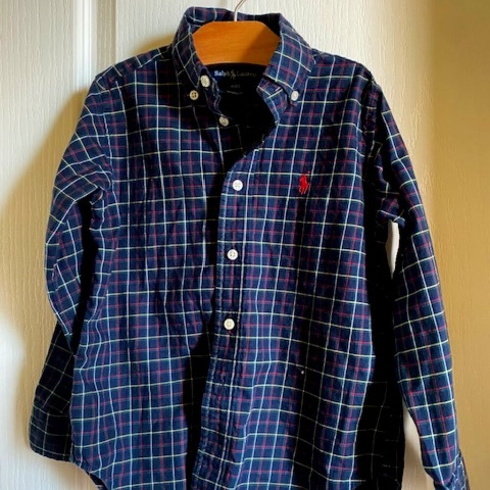 Polo Ralph Lauren Kids Dress Shirt Boys Size 4 Long Sleeve